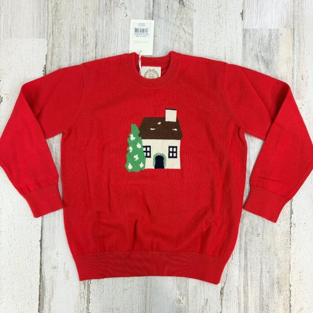 The Beaufort Bonnet Company Isabelle Intarsia Sweater Red House 6 NWT